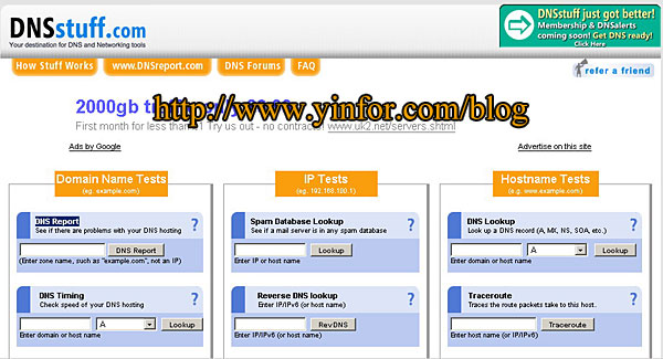 I used DNS Stuff very often.