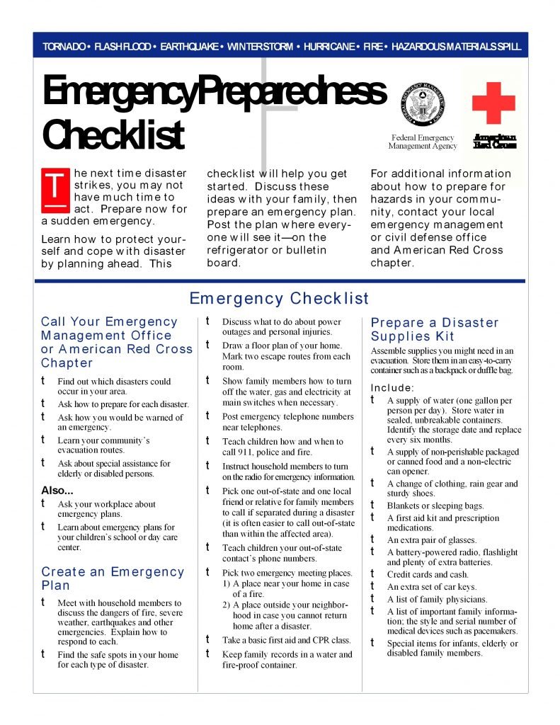 Emergency-Preparedness-Checklist - David Yin's Blog