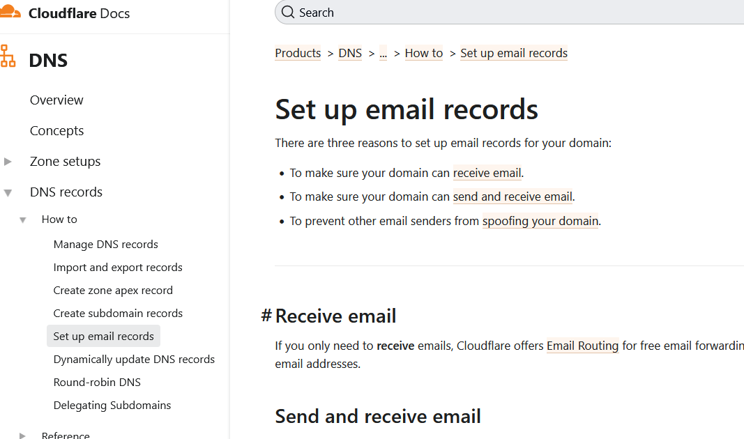 cloudflare email server settings